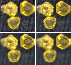 Multiple focused images of diamond