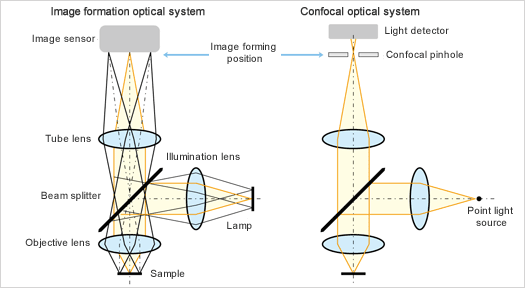 Image Formation Optical System and Confocal Optical System for Optical Microscopes