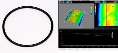 Misura del profilo della superficie di anelli di tenuta mediante un microscopio laser