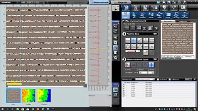 Untersuchung des Zustands und Dickenmessung von Elektroden und Dielektrikumschichten mit dem DSX1000 Digitalmikroskop