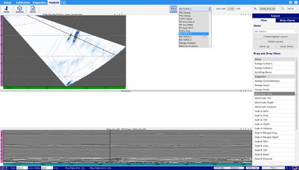 Layout manager in WeldSight software enabling drag and drop customization of the user interface