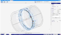 3D views of a weld inside a pipe in WeldSight advanced analysis software