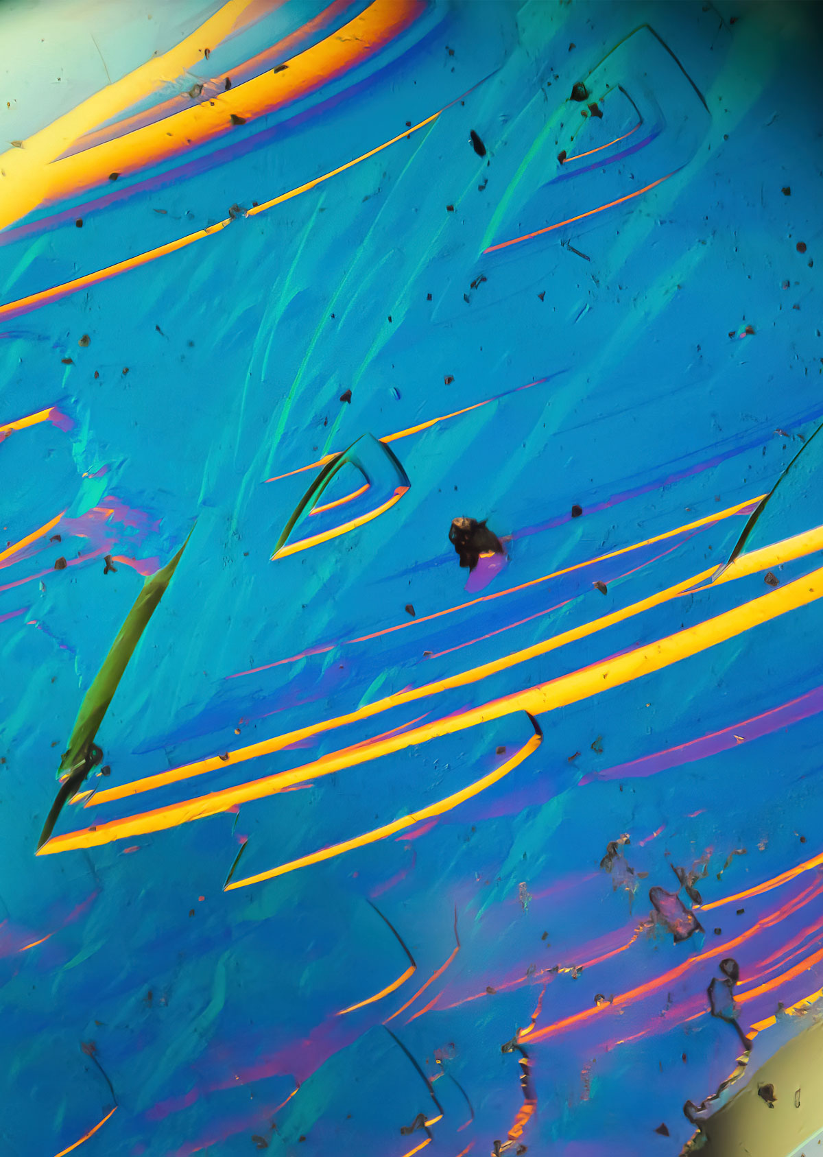 Differential Interface Contrast (DIC) image of a transparent crystal