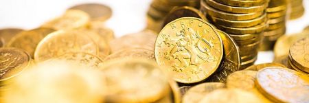 Couronne tchèque ressemblant à la deuxième plus grande pièce de monnaie en or au monde fabriquée par la Czech Mint pour le 100e anniversaire de la couronne tchécoslovaque. La pureté de la pièce en or a été validée par l’analyseur XRF Vanta.