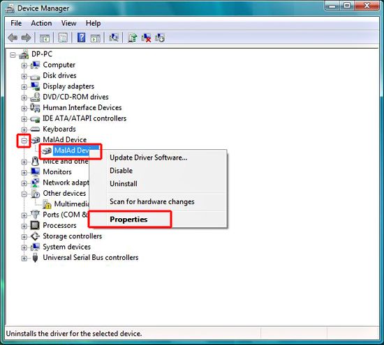 DP72 Device driver for windows Vista and 7 64-bit updating procedures ...